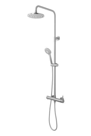 Bijiou Durance Shower Column Wall Mount With Mixer Satin