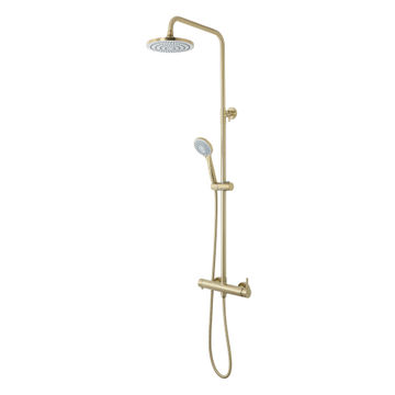 Bijiou Durance Shower Column Wall Mount With Mixer Gold