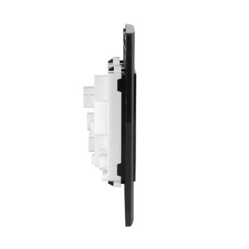Lexman Itched SHUKO/IEC UN-SW socket Infinity Black 100X100 16A