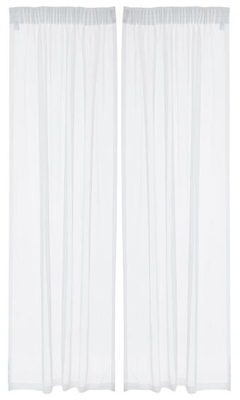 Curtain voile taped wht 2pk 140x250