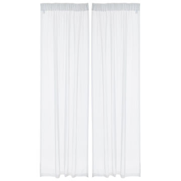 Curtain voile taped wht 2pk 140x250
