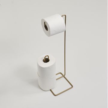 Steelcraft Square Toilet Roll Holder Stand Gold