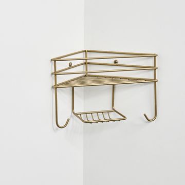 Steelcraft Single Shower Corner Organiser Gold