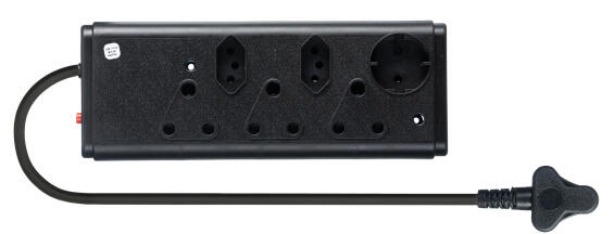 6Way multiplug 3x16A 2xEuro 1xSchuko Blk