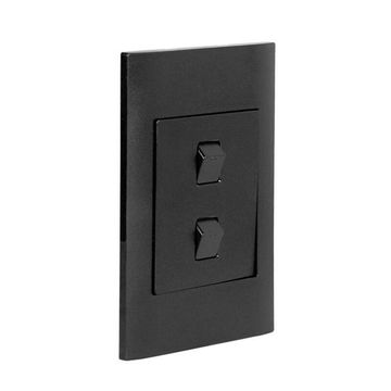 Lexman 2-Lever 1-Way Switch Black (100x50)
