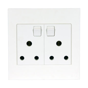 Lexman Double Socket White (100X100 )