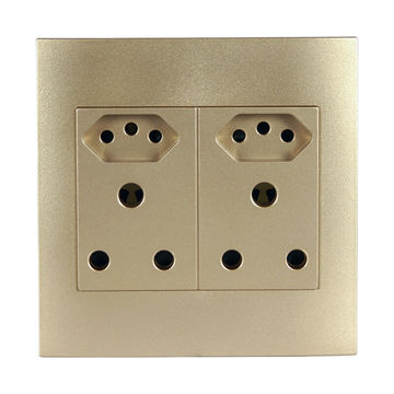 Lexman Un-Switched Double Socket With 2 x IEC Infinity Gold (100x100)