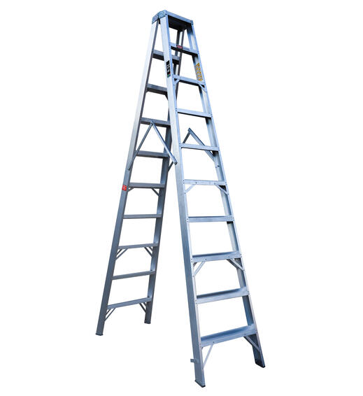 10 Step Heavy Duty Double Sided A-Frame Aluminium Ladder