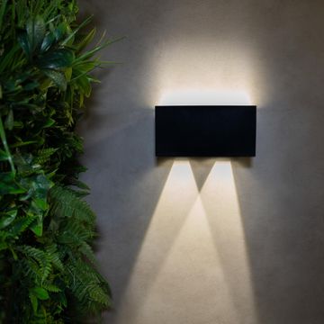 Inspire Roxbury Solar Wall Lamp 1400LM Black