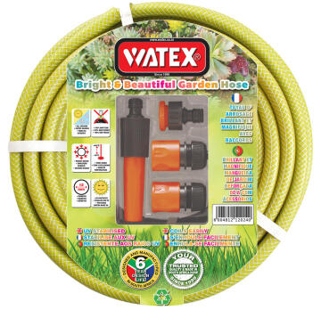 Hose, Garden Hose With Fittings, Green, WATEX,12mmx20m, 8 Years Guarantee