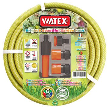 Hose, Garden Hose With Fittings, Green, WATEX,12mmx20m, 8 Years Guarantee