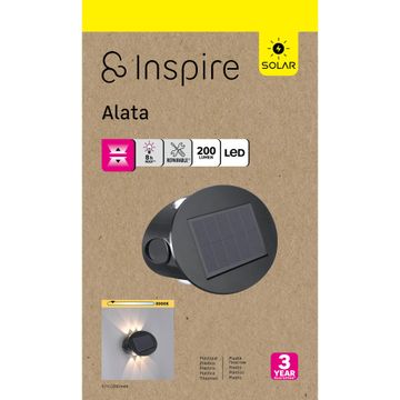 Inspire Alata Solar Wall Lamp 200LM 3000K