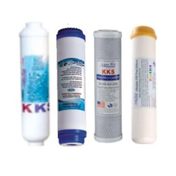 5 Stage Undercounter RO Replacement Filter Kit (CTO / GAC / 5U / RO Membrane / Inline White)