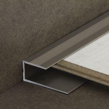 Aluminium 8mm End Cover Carpet Bronze
