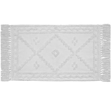 Rug indoor cotton boho motif cream rectangle 50 x 80cm kabala inspire