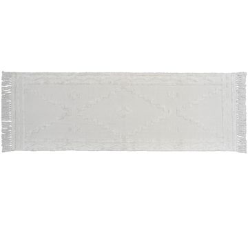 Rug indoor cotton boho motif cream rectangle 70 x 200cm kabal inspire