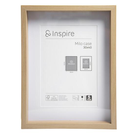 Inspire milo frame case oak 30x40cm