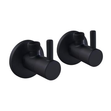 ANGL VALV 10B A M1/2 M3/8 BLK RND 2PC