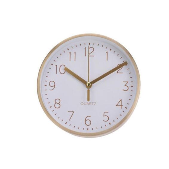Wall clock elegant time gold 16cm