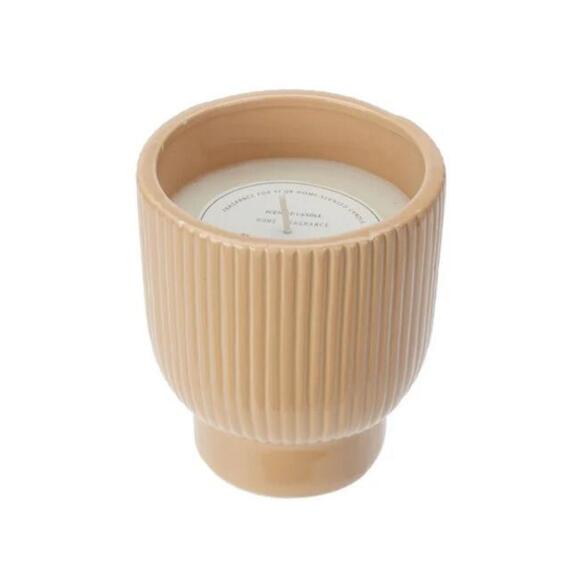 Scented candle h&s ou wood cera rib 9x10