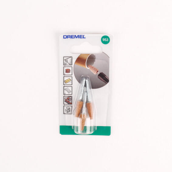 3X Alu-Oxide Stone Pointed 6,4Mm Dremel