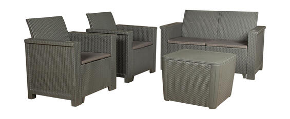 Jabulani 4 Piece Patio Set Graphite