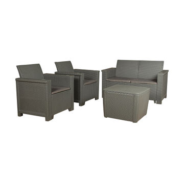 Jabulani 4 Piece Patio Set Graphite