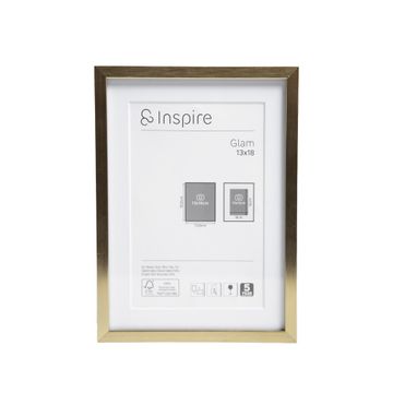 Inspire glam frame brass 13x18cm