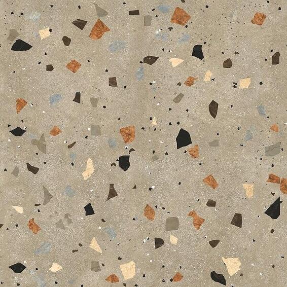 Floor tile porcelain terazzo brown 1200x1200mm