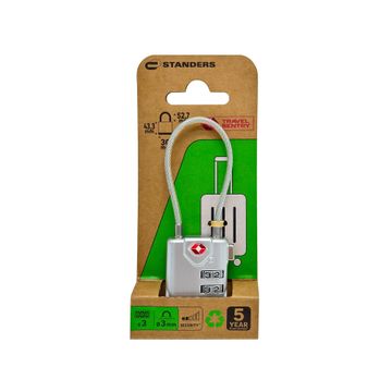 STANDERS TSA FLEXI COMBI PADLOCK 30MM