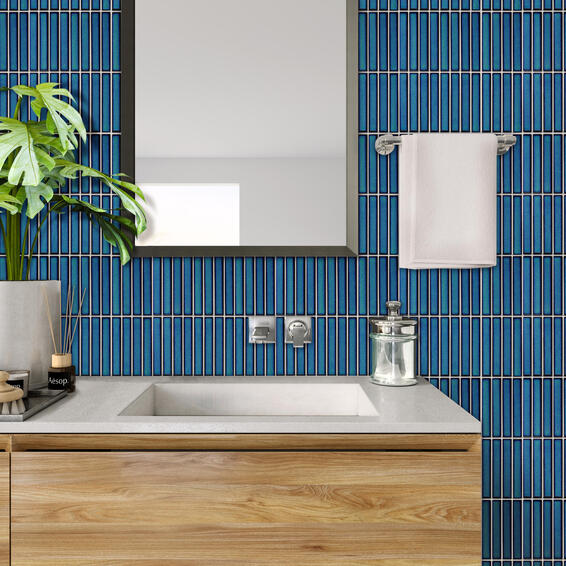Mosaic bazaruto blu finger 296x300mm