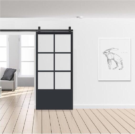 Creative Steel Sliding Door Kit 6P OBS BLK SG 930