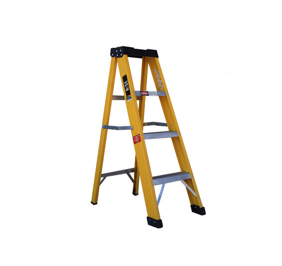 RISE 4 STEP FIBERGLSS LADDER 120CM 150KG