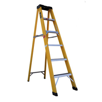 RISE 6 STEP FIBERGLSS LADDER 180CM 150KG