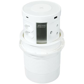Veti Wireless Pop-Up Charging Power Tower C & A White