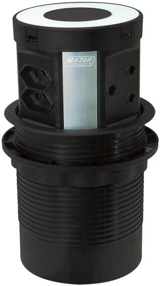 Veti Wireless Pop-Up Charging Power Tower C & A Black