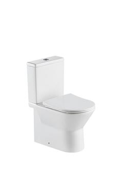 Sensea Easy Close Coupled Toilet with Dual Flushing Outlet White 