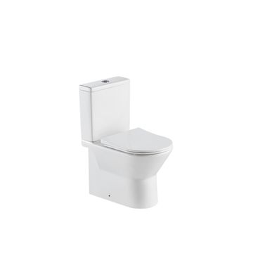 Sensea Easy Close Coupled Toilet with Dual Flushing Outlet White 