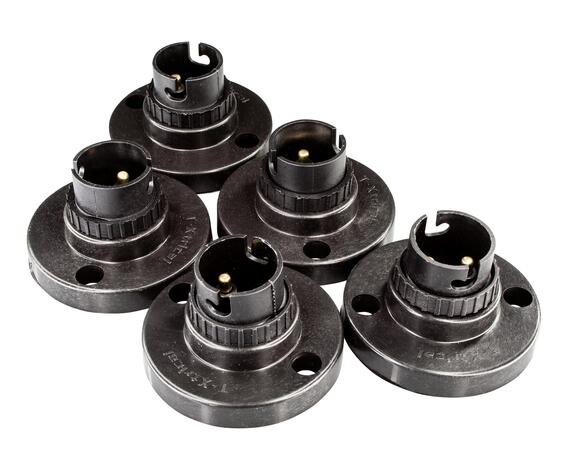 Lampholder nylon batten black bc 5 pack