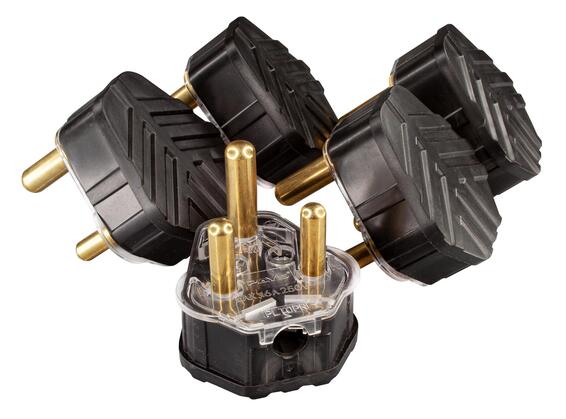 Rubber plug top 16amp 5 pack