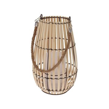 Portable LED Lantern Light Bamboo 28Cm
