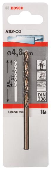HSS-CO DIN 338 4,8 X 52 X 86 MM