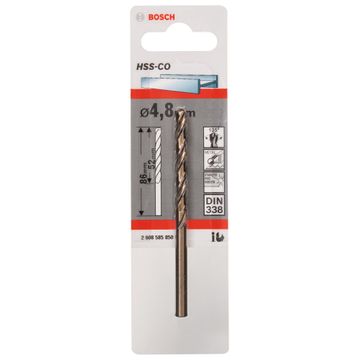 HSS-CO DIN 338 4,8 X 52 X 86 MM