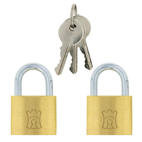 FORT KNOX ECO BRASS PADLOCK K/A 38MM 2PK