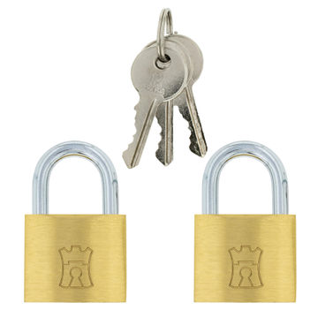 FORT KNOX ECO BRASS PADLOCK K/A 38MM 2PK