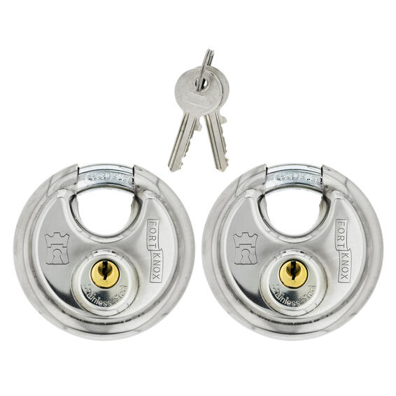 Fort Knox Discus Lock Keyalike 80mm 2pk