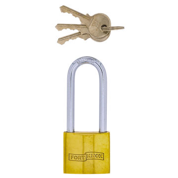 Fort Knox Brass Padlock Long Shackle 38mm