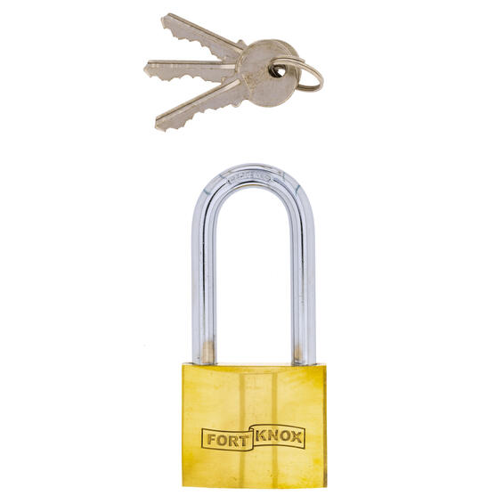 Fort Knox Brass Padlock Long Shackle 50mm