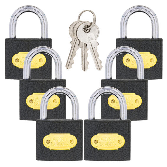 Fort Knox Iron Padlock Keyalike 38mm 6pk