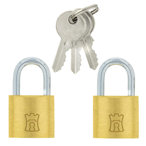 Fort Knox Eco Brass Padlock K/A 30mm 2pk